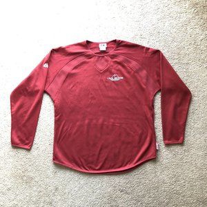 Majestic Lake George Sweater Men's Large, Crew Neck, Long Sleeve, Red, Polyester